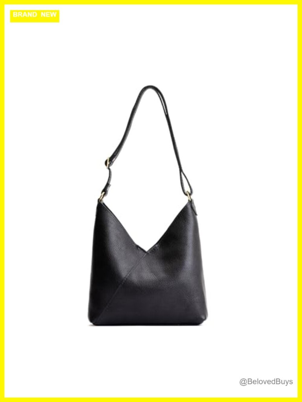 Full Grain Leather Slouchy Shoulder Bag Adjustable Crossbody Handmade